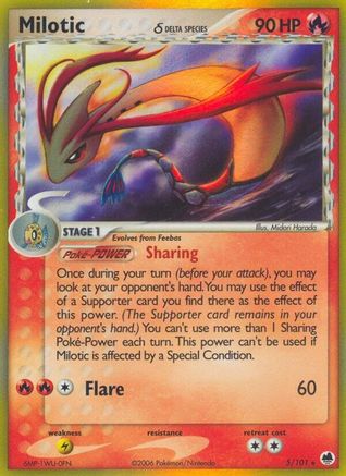 Milotic (Delta Species) 005/101/101 - Holo Rare - Reverse Holofoil