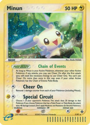Minun 007/97 - Holo Rare - Holofoil