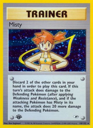 Misty (18) 018/132/132 - Holo Rare - Unlimited Holofoil
