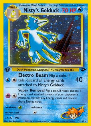 Misty's Golduck 012/132/132 - Holo Rare - 1st Edition Holofoil