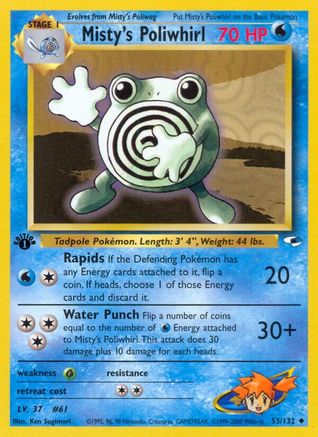 Misty's Poliwhirl 053/132/132 - Uncommon - 1st Edition
