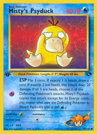 Misty's Psyduck 090/132/132 - Common - 1st Edition