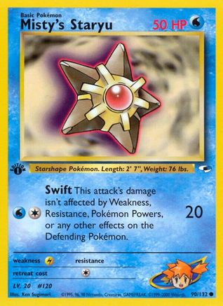 Misty's Staryu 090/132/132 - Common - 1st Edition