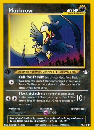 Murkrow 046/64/64 - Common - 1st Edition
