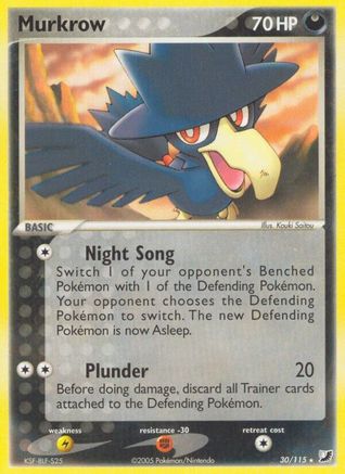 Murkrow 030/115 - Rare - Reverse Holofoil