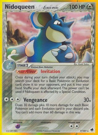 Nidoqueen (Delta Species) 007/101/101 - Holo Rare - Holofoil
