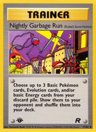 Nightly Garbage Run (Rocket's Secret Machine) 077/82/82 - Uncommon - 1st Edition