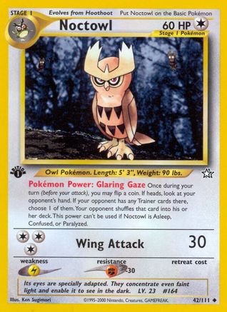 Noctowl 042/111/111 - Uncommon - 1st Edition
