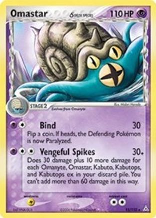 Omastar (Delta Species) 013/110 - Holo Rare - Holofoil