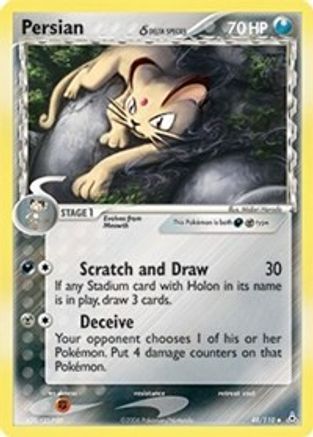 Persian (Delta Species) 048/110/110 - Uncommon - Reverse Holofoil