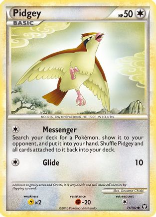 Pidgey 071/102/102 - Common