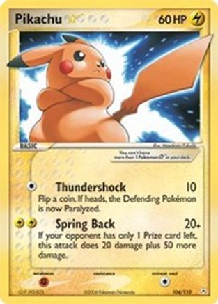 Pikachu Star 104/110 - Ultra Rare - Holofoil