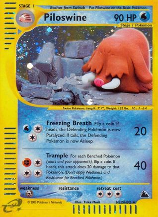 Piloswine (H22) H22/144 - Holo Rare - Holofoil