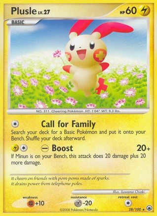 Plusle 028/100 - Rare