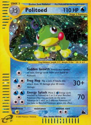Politoed (H23) H23/144 - Holo Rare - Holofoil