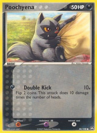 Poochyena 058/108/108 - Common - Reverse Holofoil