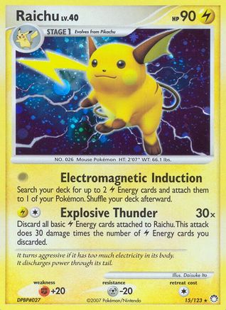Raichu 015/123 - Holo Rare - Holofoil