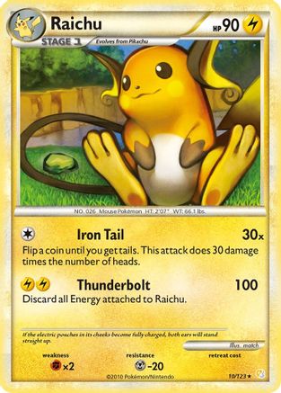 Raichu 010/123 - Holo Rare - Holofoil
