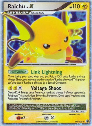 Raichu LV.X 099/100 - Ultra Rare - Holofoil