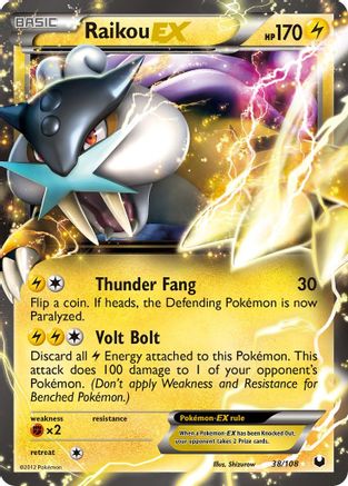 Raikou EX 038/108 - Ultra Rare - Holofoil