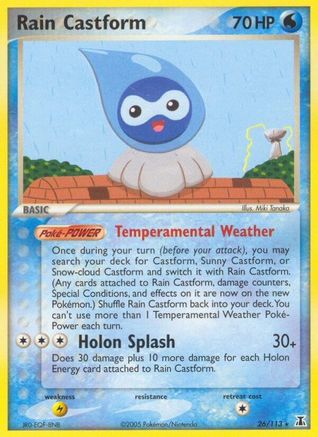 Rain Castform 026/113 - Rare