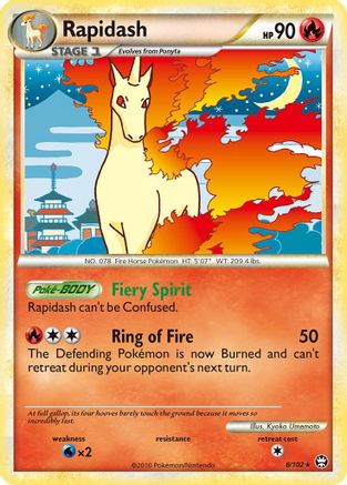 Rapidash 008/102 - Holo Rare - Holofoil