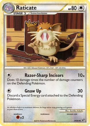 Raticate 034/90/90 - Uncommon