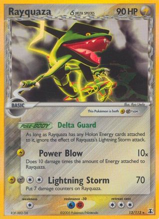 Rayquaza (Delta Species) 013/113 - Holo Rare - Reverse Holofoil