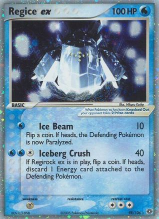Regice ex 098/106 - Ultra Rare - Holofoil