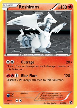 Reshiram 026/114/114 - Holo Rare - Holofoil