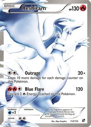 Reshiram (113 Full Art) 113/114/114 - Ultra Rare - Holofoil
