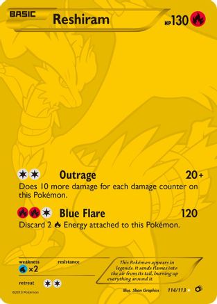 Reshiram (114 Full Art Secret Rare) 114/113 - Secret Rare - Holofoil