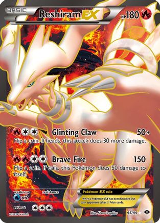 Reshiram EX (95 Full Art) 095/99 - Ultra Rare - Holofoil