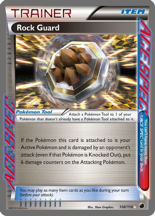 Rock Guard 108/116 - Rare Ace - Holofoil