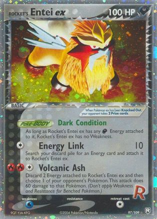 Rocket's Entei ex 097/109 - Ultra Rare - Holofoil