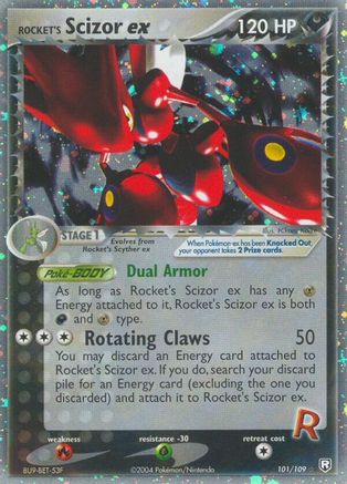 Rocket's Scizor ex 101/109 - Ultra Rare - Holofoil