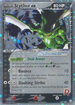Rocket's Scyther ex 102/109 - Ultra Rare - Holofoil