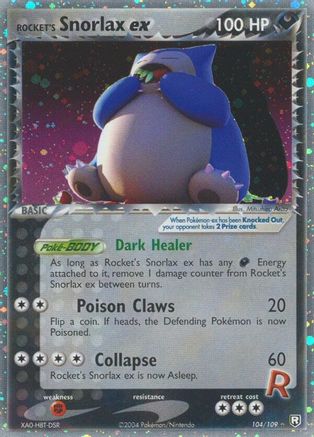 Rocket's Snorlax ex 104/109 - Ultra Rare - Holofoil