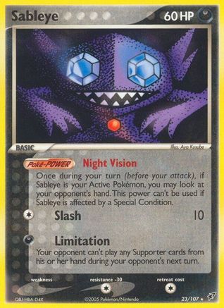 Sableye 023/107 - Rare - Reverse Holofoil