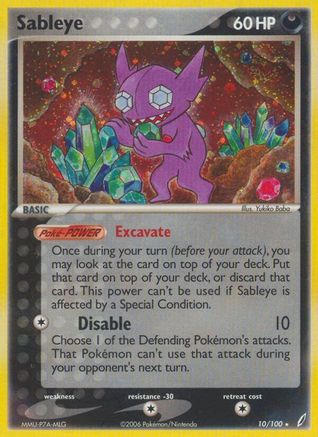 Sableye 010/100/100 - Holo Rare - Reverse Holofoil