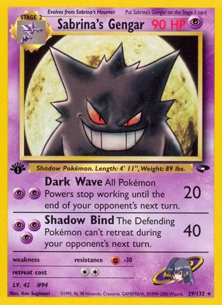 Sabrina's Gengar 029/132/132 - Rare - 1st Edition