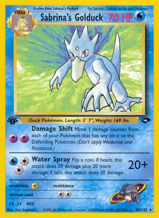 Sabrina's Golduck 030/132/132 - Rare - 1st Edition