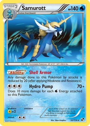 Samurott (32) 032/114/114 - Holo Rare - Holofoil