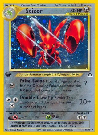 Scizor (10) 010/75/75 - Holo Rare