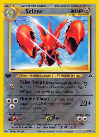 Scizor (29) 029/75/75 - Rare - Unlimited