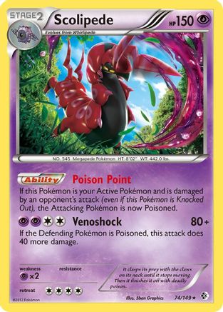 Scolipede 074/149 - Holo Rare - Holofoil