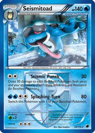 Seismitoad (Team Plasma) 026/116 - Rare
