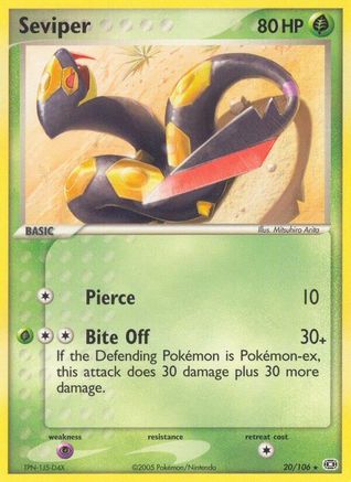 Seviper 020/106 - Rare - Reverse Holofoil