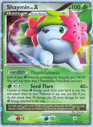 Shaymin Lv.X (Land Forme) 126/127 - Ultra Rare - Holofoil
