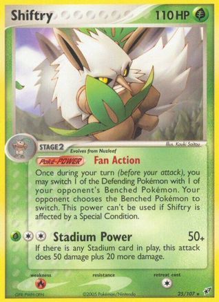 Shiftry 025/107 - Rare - Reverse Holofoil